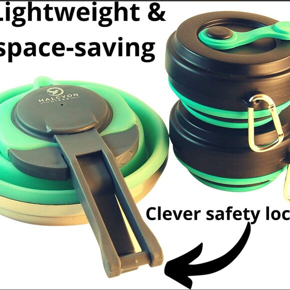 Camping Kettle Boiling Water w/Mugs Collapsible Travel Camping Tea Kettle NWT - Picture 4 of 9